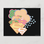 Supergirl Colorful Cloud Logo Briefkaart (Voorkant)