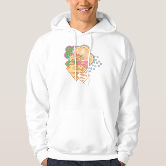 Supergirl Colorful Cloud Logo Hoodie (Voorkant)