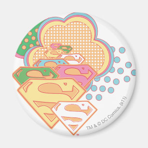 Supergirl Colorful Cloud Logo Magneet