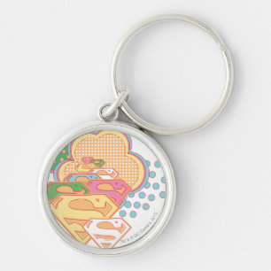 Supergirl Colorful Cloud Logo Sleutelhanger