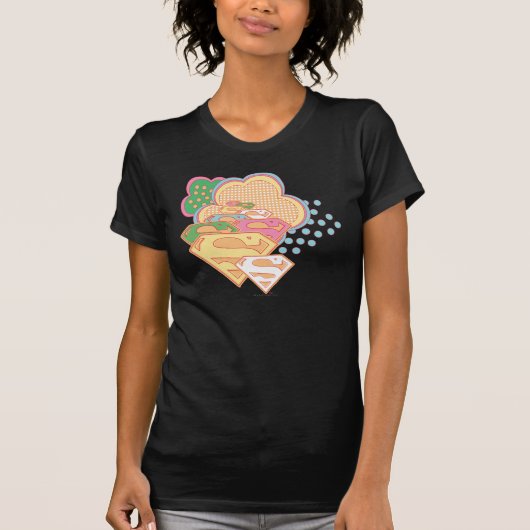 Supergirl Colorful Cloud Logo T-shirt (Voorkant)