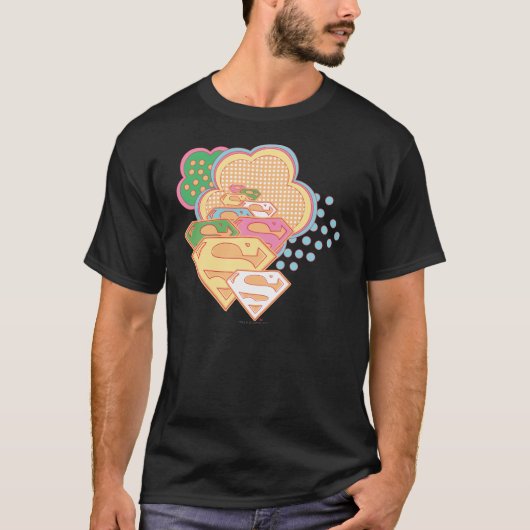 Supergirl Colorful Cloud Logo T-shirt (Voorkant)