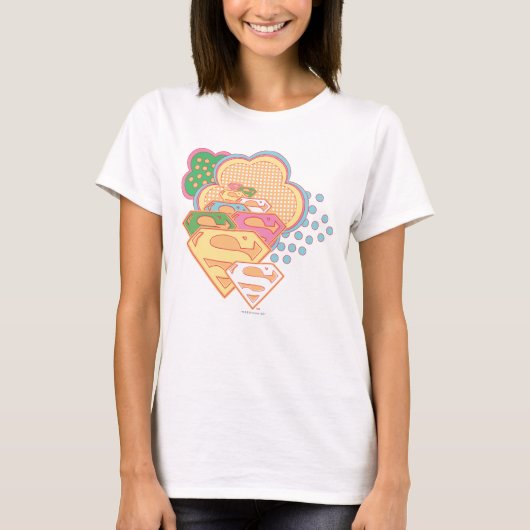 Supergirl Colorful Cloud Logo T-shirt (Voorkant)