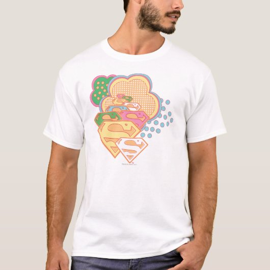 Supergirl Colorful Cloud Logo T-shirt (Voorkant)