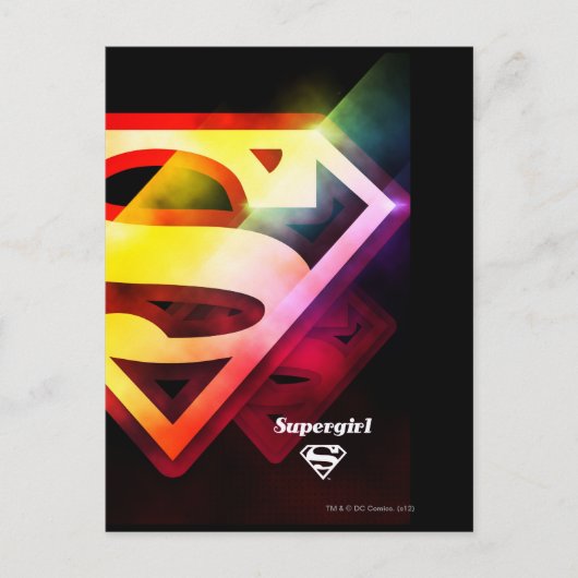 Supergirl Colorful Logo Briefkaart (Voorkant)