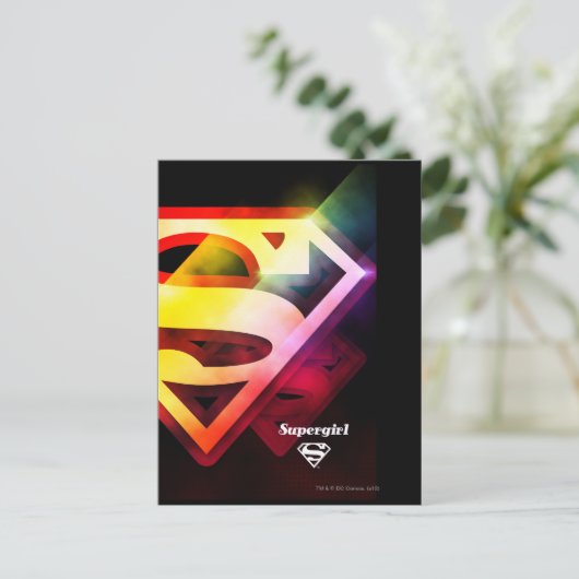 Supergirl Colorful Logo Briefkaart (Staand voorkant)