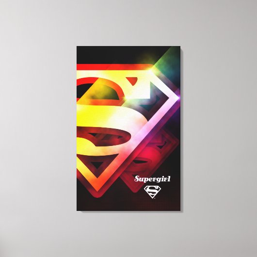 Supergirl Colorful Logo Canvas Afdruk (Voorkant)