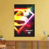 Supergirl Colorful Logo Canvas Afdruk (Insitu (Woonkamer))