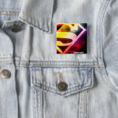 Supergirl Colorful Logo Vierkante Button 5,1 Cm (In situ)
