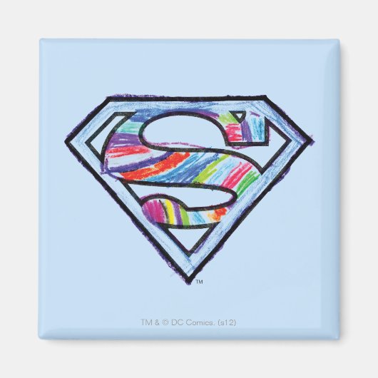 Supergirl Colorful Sketch Logo Magneet (Voorkant)