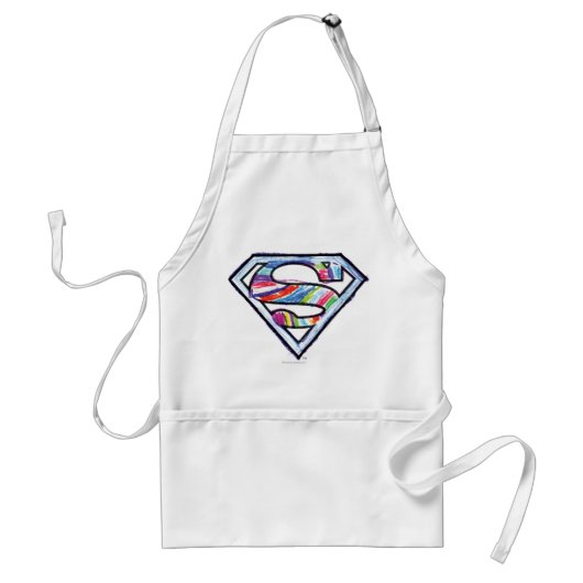 Supergirl Colorful Sketch Logo Standaard Schort (Voorkant)