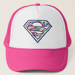 Supergirl Colorful Sketch Logo Trucker Pet