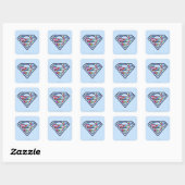 Supergirl Colorful Sketch Logo Vierkante Sticker (Vel)