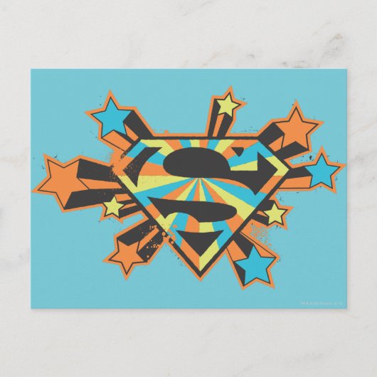 Supergirl Colorful Stars Logo Briefkaart (Voorkant)