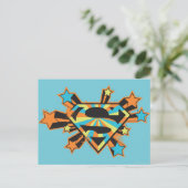 Supergirl Colorful Stars Logo Briefkaart (Staand voorkant)