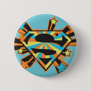 Supergirl Colorful Stars Logo Ronde Button 5,7 Cm