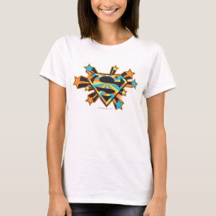 Supergirl Colorful Stars Logo T-shirt