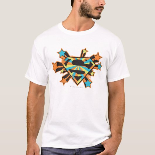 Supergirl Colorful Stars Logo T-shirt (Voorkant)