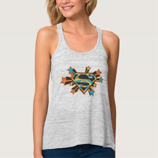 Supergirl Colorful Stars Logo Tanktop (Voorkant)