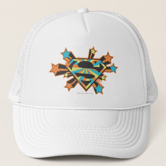 Supergirl Colorful Stars Logo Trucker Pet (Voorkant)