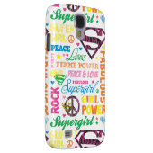 Supergirl Colorful Text Collage Case-Mate Samsung Galaxy Hoesje (Back/Rechts)