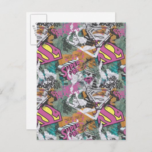 Supergirl Comic Capers Patroon 10 Briefkaart (Voorkant / Achterkant)