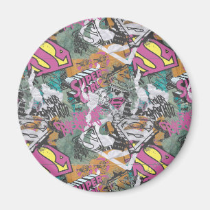 Supergirl Comic Capers Patroon 10 Magneet