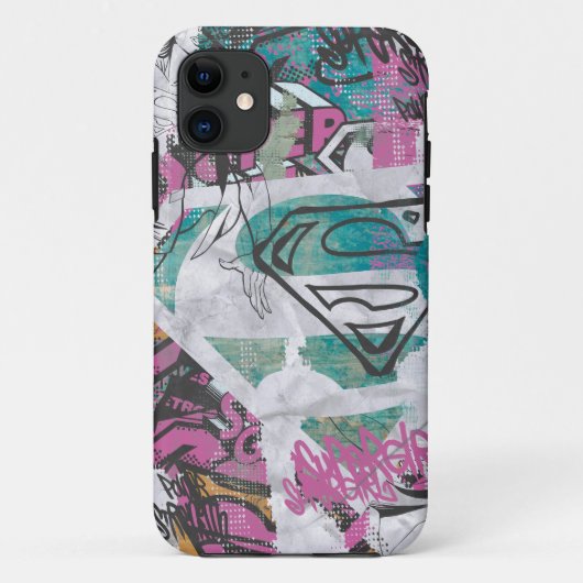 Supergirl Comic Capers Patroon 11 Case-Mate iPhone Case (Achterkant)