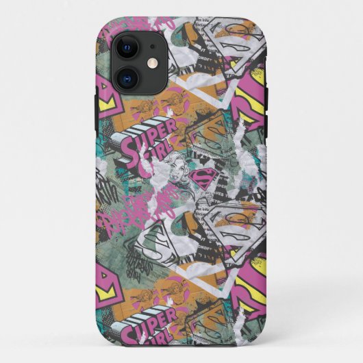 Supergirl Comic Capers Pattern 10 Case-Mate iPhone Case (Achterkant)