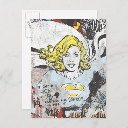 Supergirl Comic Caps 3 Briefkaart (Voorkant / Achterkant)