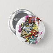 Supergirl Comic Caps 4 Ronde Button 5,7 Cm (Voorkant /achterkant)