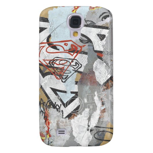 Supergirl Comic Caps Patroon 1 Case-Mate Samsung Galaxy Hoesje (Achterkant)