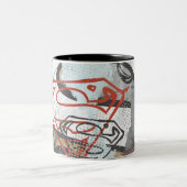 Supergirl Comic Caps Patroon 1 Tweekleurige Koffiemok (Center)