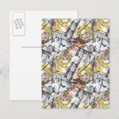 Supergirl Comic Caps Patroon 2 Briefkaart (Voorkant / Achterkant)