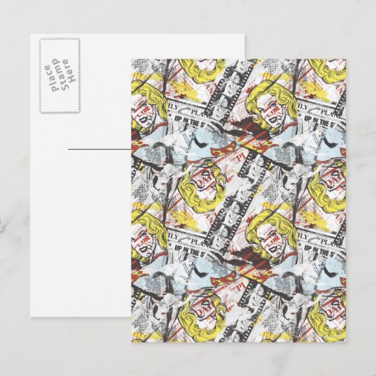 Supergirl Comic Caps Patroon 2 Briefkaart (Voorkant / Achterkant)