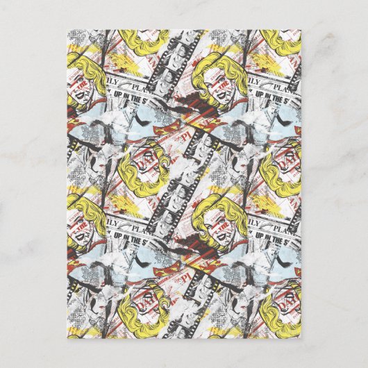 Supergirl Comic Caps Patroon 2 Briefkaart (Voorkant)