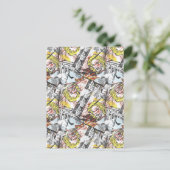 Supergirl Comic Caps Patroon 2 Briefkaart (Staand voorkant)