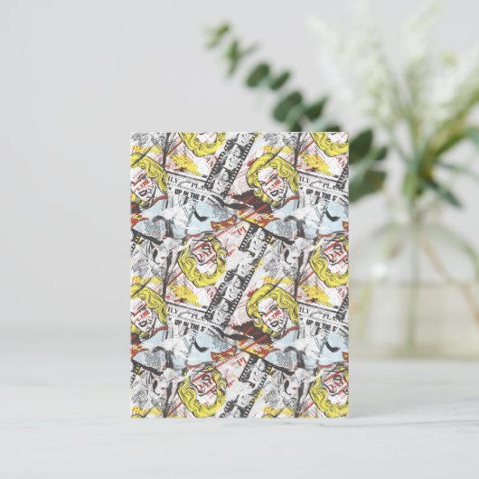 Supergirl Comic Caps Patroon 2 Briefkaart (Staand voorkant)