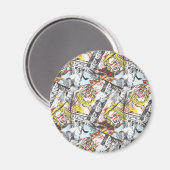 Supergirl Comic Caps Patroon 2 Magneet (Voorkant / Achterkant)