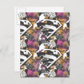 Supergirl Comic Caps Patroon 3 Briefkaart (Voorkant / Achterkant)