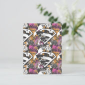 Supergirl Comic Caps Patroon 3 Briefkaart (Staand voorkant)