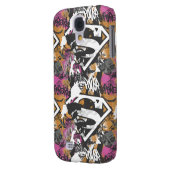 Supergirl Comic Caps Patroon 3 Case-Mate Samsung Galaxy Hoesje (Achterkant Links)