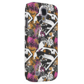 Supergirl Comic Caps Patroon 3 Case-Mate Samsung Galaxy Hoesje (Back/Rechts)