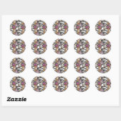 Supergirl Comic Caps Patroon 3 Ronde Sticker (Vel)