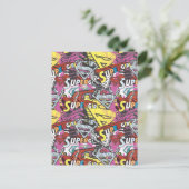 Supergirl Comic Caps Patroon 4 Briefkaart (Staand voorkant)