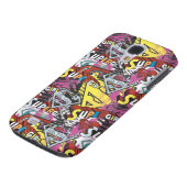 Supergirl Comic Caps Patroon 4 Case-Mate Samsung Galaxy Hoesje (Onderkant)