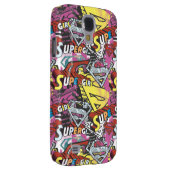 Supergirl Comic Caps Patroon 4 Case-Mate Samsung Galaxy Hoesje (Back/Rechts)