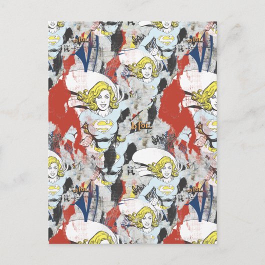 Supergirl Comic Caps Patroon 5 Briefkaart (Voorkant)