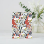 Supergirl Comic Caps Patroon 5 Briefkaart (Staand voorkant)