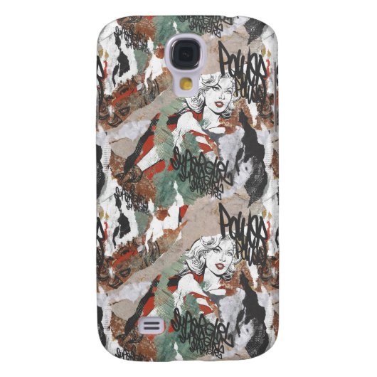 Supergirl Comic Caps Patroon 6 Case-Mate Samsung Galaxy Hoesje (Achterkant)